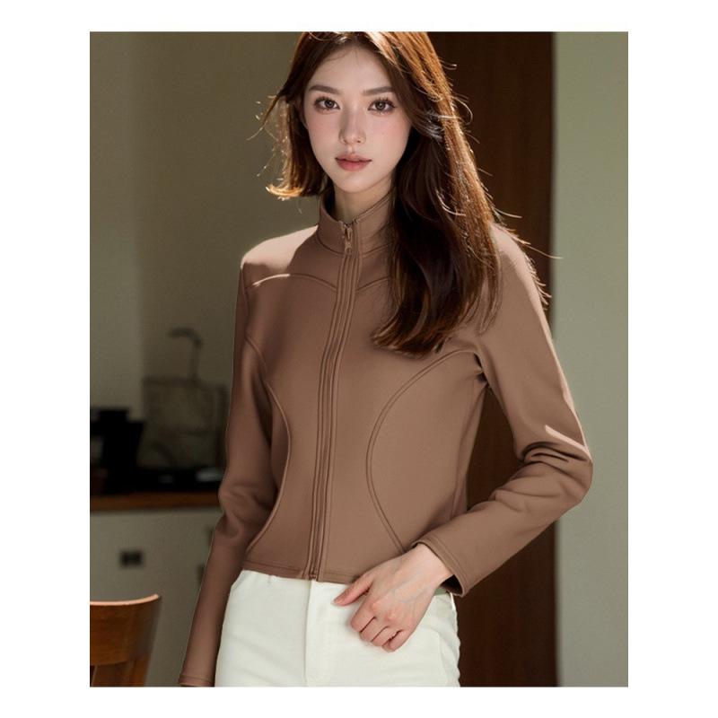 Women's Slim Fit Velvet-Lined Winter Pilates Yoga Jacket