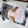 Winter Dog Coat Thick Warm Cotton Dress With Bow Tutu Skirt Small To Large Dogs Purple Pink