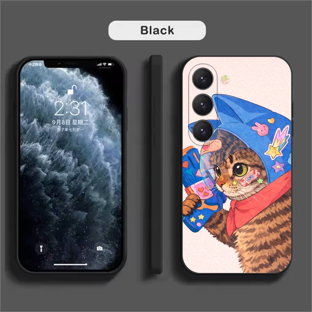 Colorful Cat Design Phone Case For Samsung Galaxy A52 A42 A32 A22 A12 A02S A72 A73 A51 A41 A31 A21S A71 A40 A30S A20S