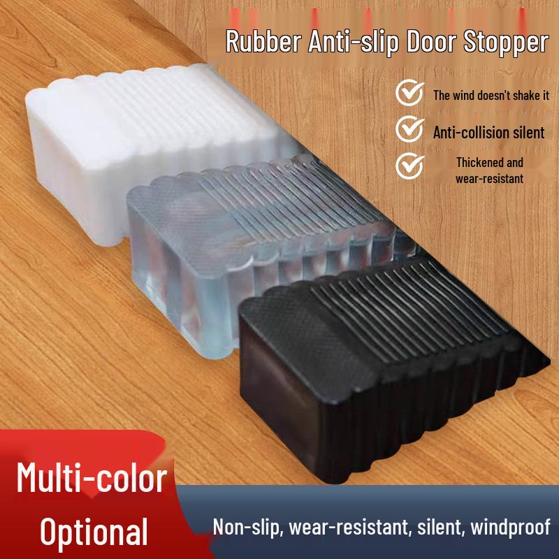 Non-Slip, No-Punch Door Stopper & Holder - Anti-Collision, Anti-Pinch, Movable, Mute Door Blocker for Home Use