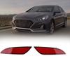 2Pcs Rear Left and Right Side Bumper Trim Reflector Replacement for Sonata 2018-2019 Red Lens 92405C1500