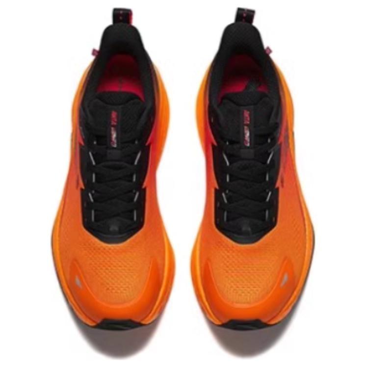 Anta Rocket 6.0 Cushioning Slip Resistant Abrasion Resistant Low Top Sprint Running Shoes Men's Orange Red Black 112445581-4