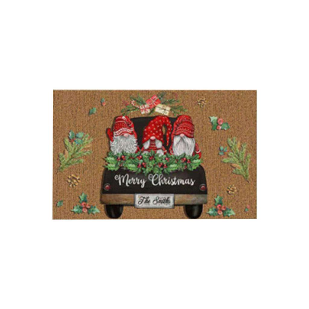 Christmas Carpet Entrance Door Non-slip Absorbent Foot Mat Thick Porch Carpet Mat