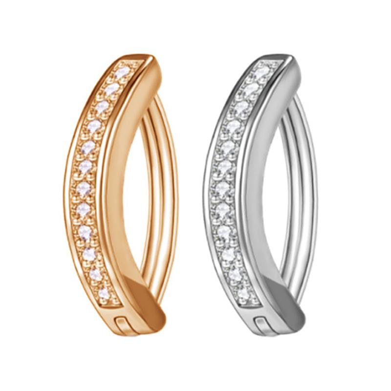 1 Stück Nabelpiercing für Frauen, minimalistischer Zirkon-Bauchring, gebogener Nabelring