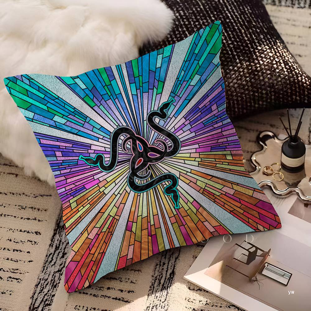 R-RAZER Logo Game Snake Cartoon Pillowcase Toon Gift Cushion Cover Bedroom Home Sofa Chair Seat Decor Pillow Case