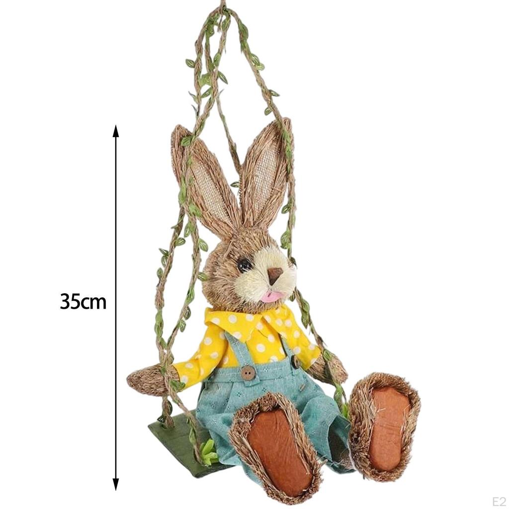 Animal Craft Decorative Ornament Swing Figurine Woven Collection Sculpture Cute for Wedding Balcony