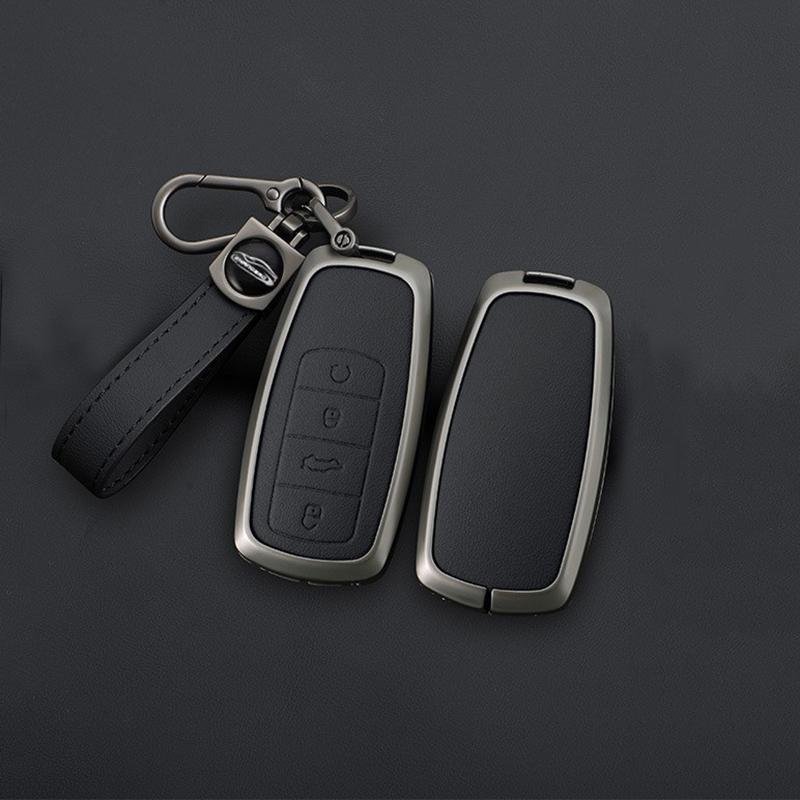 Metal Leather Car Key Case Cover for Chery Tiggo 8 Pro Tiggo 8plus New 5 Plus 7pro Chery Tiggo 7 Pro Max Omoda 5 C5 Modod Shell