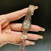 Ladies Watch Women'S Fashion Bamboo Mesh Belt Watch Simple Retro Oval Temperament Women'S Watch