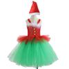 Kinder Weihnachten Elf Kostüm Zubehör für Mädchen 2-12 Weihnachten Geburtstag Fotografie Enthält Kleid und Weihnachtsmütze