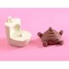 Happy Poop Toilet Ornament 3D Printed Funny Pendant Decoration for Bathroom & Desktop Novelty Gifts for Friends