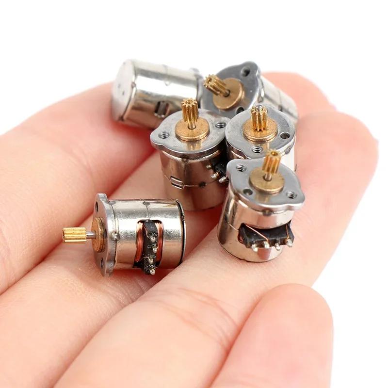 10pcs Mini 2-phase 4-wire Stepper Motor Miniature with Gear Small Tiny Micro Toy Engine DIY.