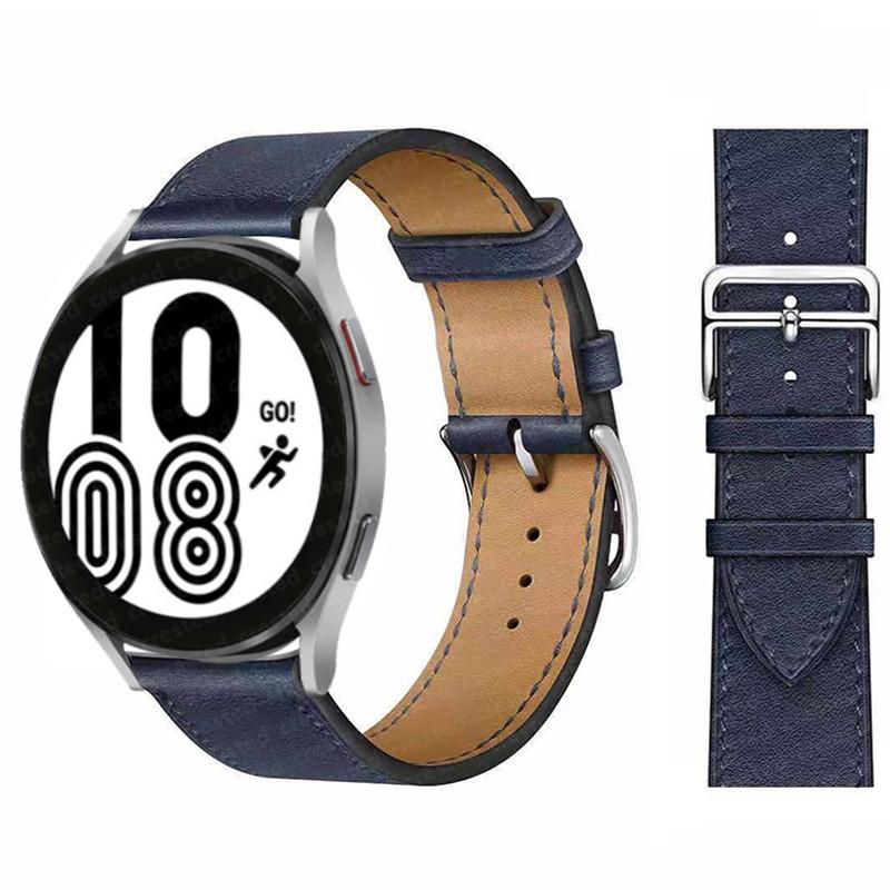 20mm 22mm Leather Strap for Samsung Galaxy Watch 7/6/5/pro/4/Classic 44mm 40mm Bracelet Belt Huawei GT-6-5-4-3-2-Pro 46mm Strap