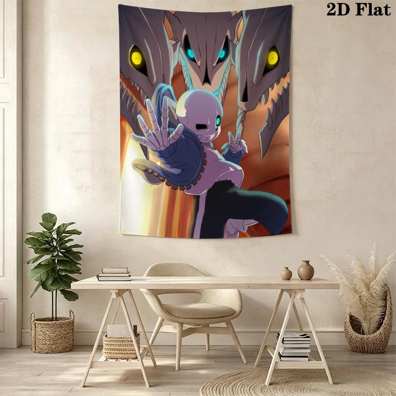 Undertale Sans Anime Pattern Home Decor Tapestry, Wall Hanging, Decorative RV Wall Cloth.XGT0914211