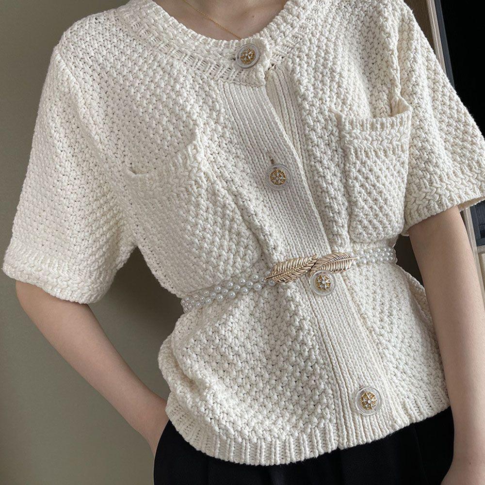 Elegant Clothing Supplies Dress Decoration Pearl Waist Belt Elastic Buckle Pearl Chain Dress Strap