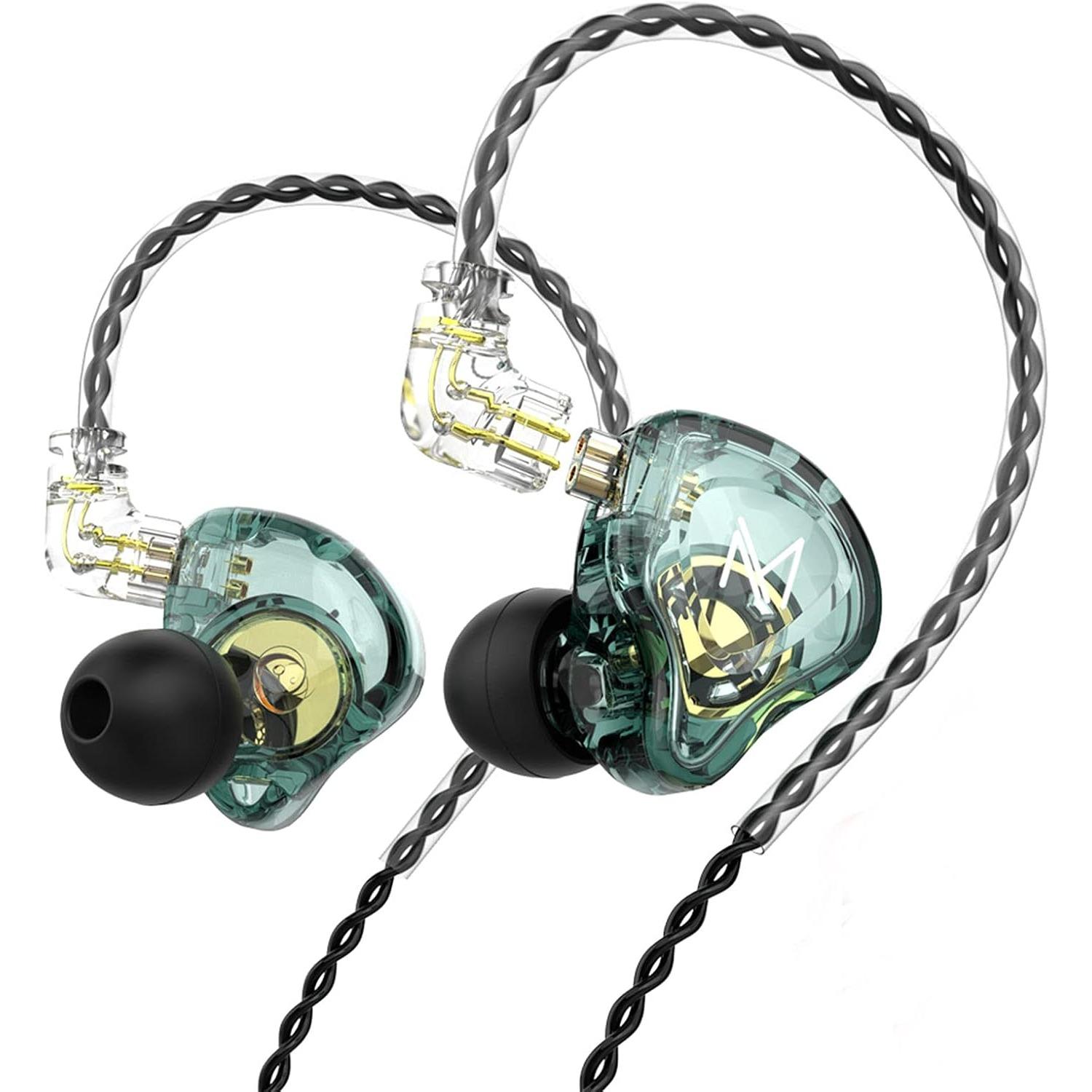 

TRN MT1 1DD HiFi Earphone Headphone,TRN In-Ear Earbud with New 10mm Composite Magnetic Dynamic Driver Over Ear Headset with Detachable C Pin 0.75MM No Mic зелений