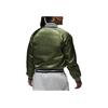 Jordan Spliced Embroidered Logo Baseball Collar Casual Jacket Women Outerwear Light-Olive-Yellow FB5154-340