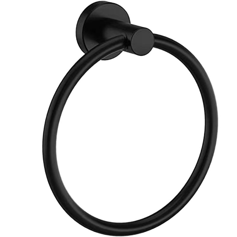 2025 Modern Stainless Steel Hotel High Quality Bathroom Hardware Accessory Towel Ring (Black,Stainless Steel) чёрный