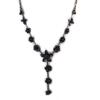 Les Trésors De Lily [N8442] - Black 'Paradis Floral' Designer Necklace