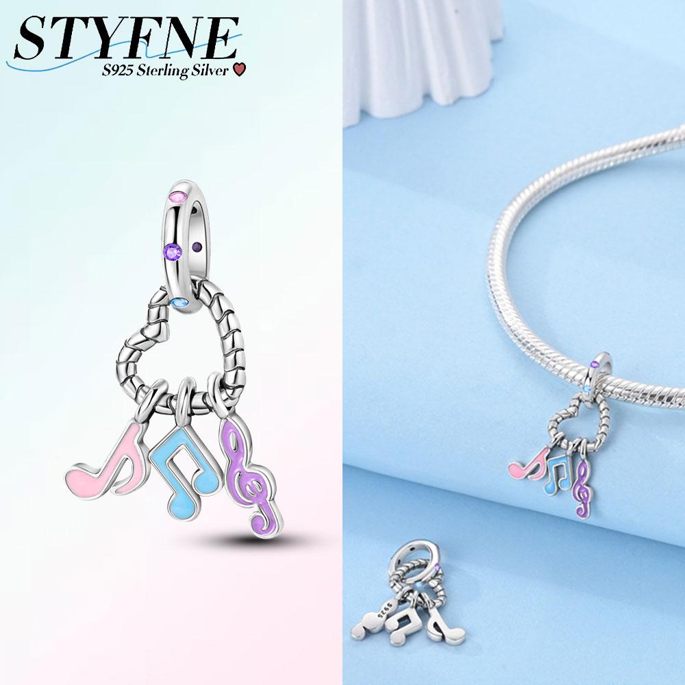 Original Charms Copper Colorful Heart-Shaped Note Pendants Fit Charms Plata Bracelets For Women Jewelry Making Diy Gifts