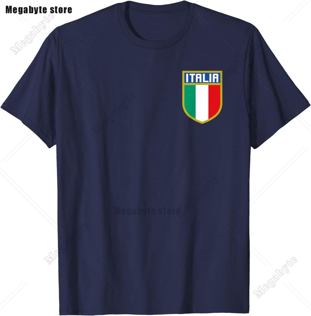Italia TShirt Italy Flag Coat of Arms Tee Shirt Repubblica Italiana Italian Heritage Vintage T Shirt Guys Streetwear Crew Neck