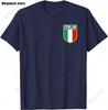 Italia TShirt Italy Flag Coat of Arms Tee Shirt Repubblica Italiana Italian Heritage Vintage T Shirt Guys Streetwear Crew Neck