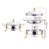Chafing Dish Buffet Set Servers and Warmers Round Chafers for Catering W/ Lid Party
