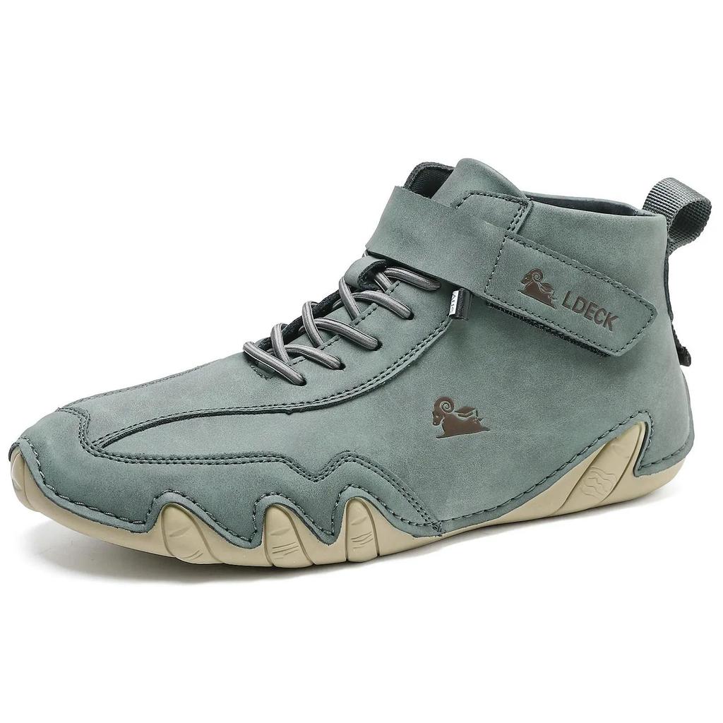 2025 Men Casual Shoes Luxury Brand High Top Sneakers Flat Soprts Loafers Men Moccasins Italian Winter Shoes Leather Ankle Boots