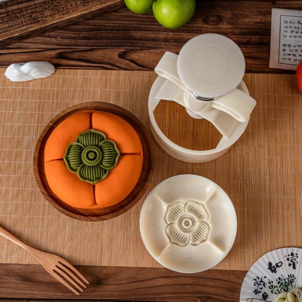 Hand Press 500G Cantonese Mooncake Mold Adjustable Thickness Pastry Mold Mid-Autumn Festival 500 g Persimmon
