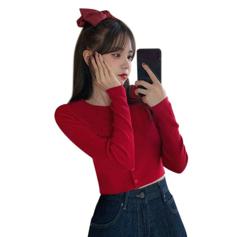 

Летние тонкие футболки, женский вязаный кардиган, однотонное короткое пальто, женские универсальные вязаные топы с короткими рукавами