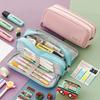 3/4 Compartment Pencil Case Large Capacity Multilayers Pen Bag Transparent Partition Pen Divider Stationery Organizer