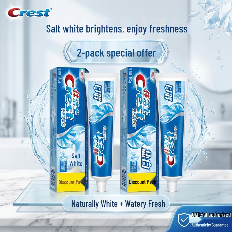 Зубная паста Crest Natural Multi-Effect Salt White (200 г x 2 упаковки)
