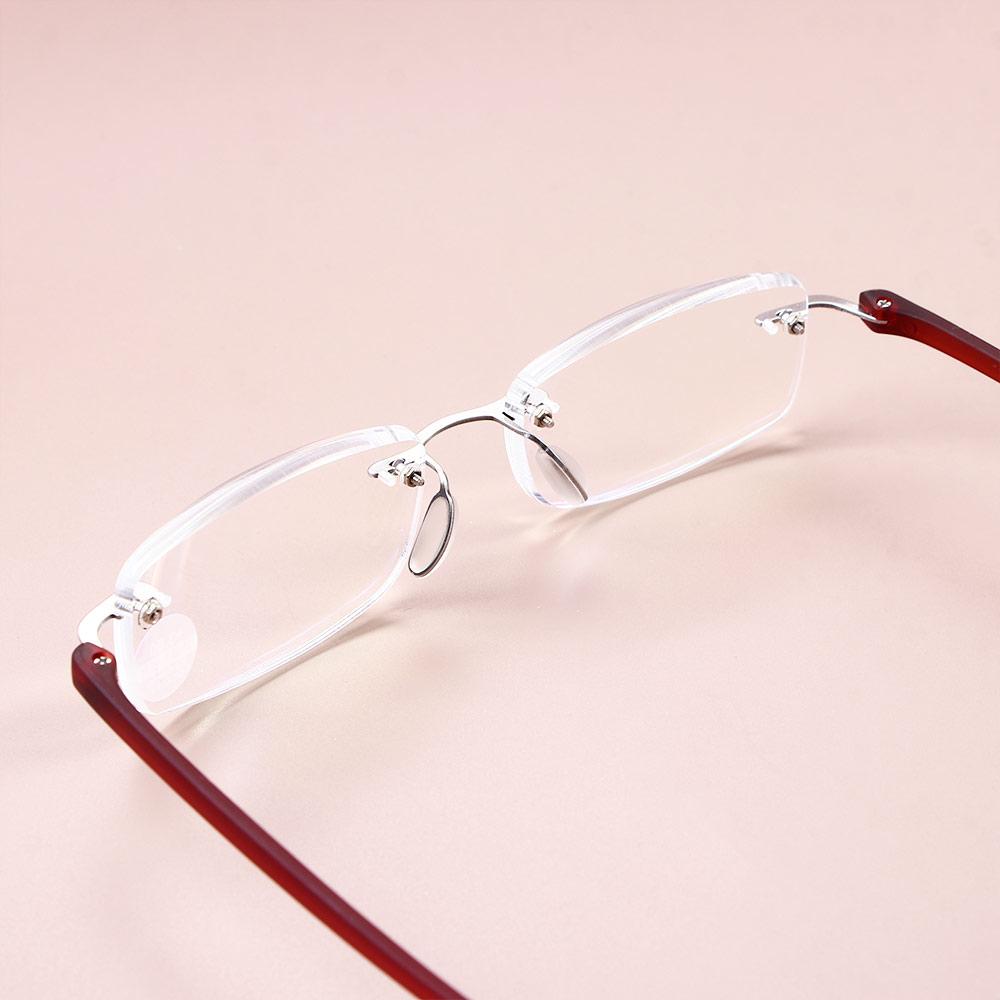 Computer Eyeglasses Presbyopia Eyeglasses Rimless Hyperopia Eyewear Anti Blue Light Reading Glasses