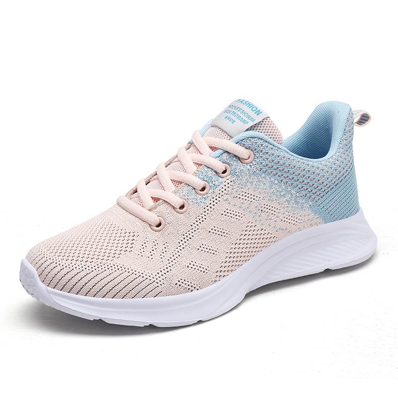 Ultra-light mesh sports sub, new soft-soled breathable running shoes, women's flat-soled non-slip casual shoes