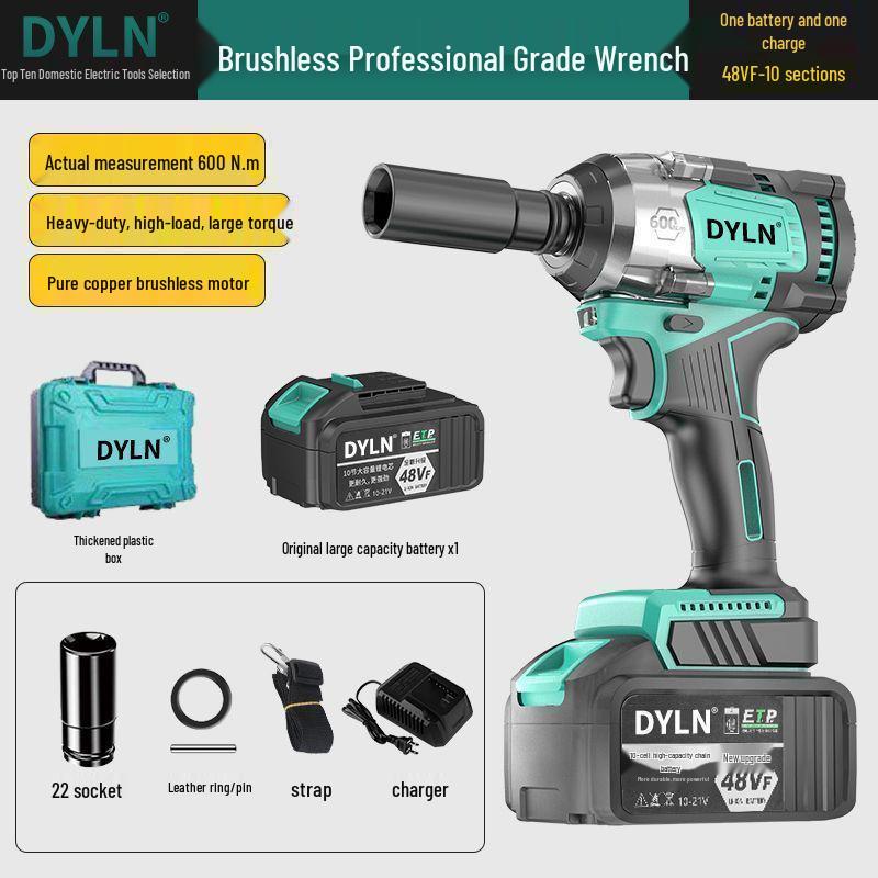 

DaYi Model DYLN 6802H600 Brushless Electric Impact Wrench with Lithium Battery