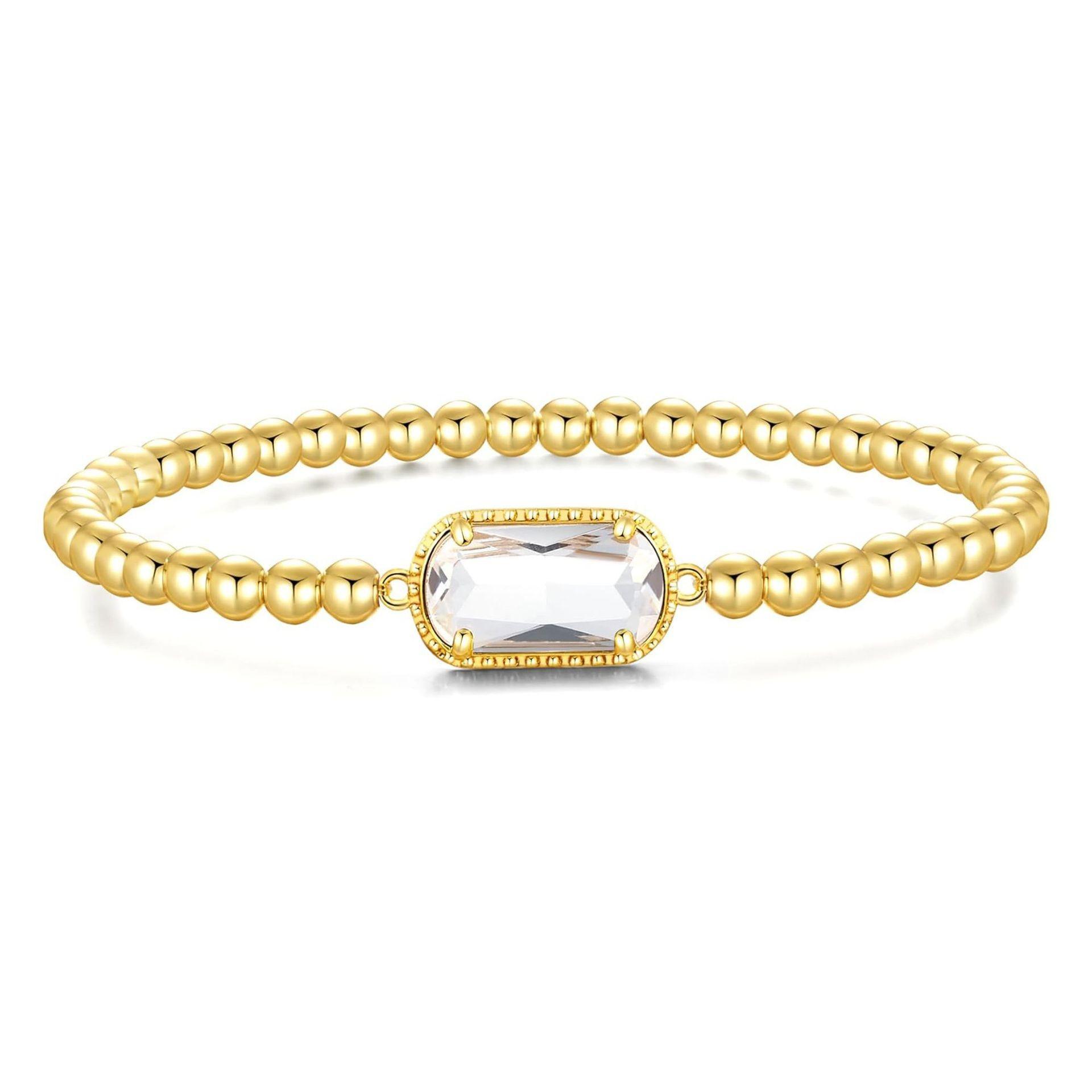 

Colorful Square Zircon Bracelet, Twelve Birthday Stone, Stainless Steel Bead Bracelet for Women, Accessories, Gifts