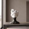 Female Bust Sculpture Minimalist with Bubble Hair Abstract for Office