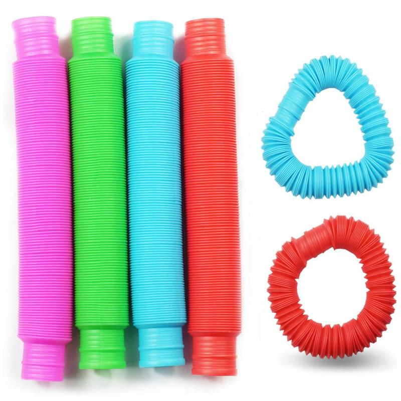 Novelty Pop Tubes Kids Stretch Pipe Fidgeting Tactile Toy Sets Stress Ease Gifts For Stress Antiestres Juguete Ansiedad