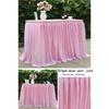 Wedding Table Skirt Tulle Ruffle Decor Birthday Party Dessert Table Cloth Banquet Meeting Table Cover Decoration
