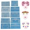 10 Blatt Gesichtsbemalung Schablone PET Feiertag Halloween Make-up Gesichtsbemalung Vorlage für Bühnenauftritt