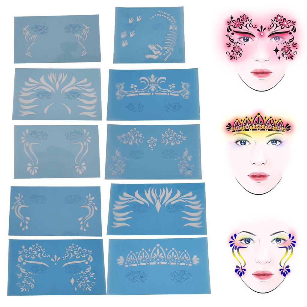 buy 10 sheet face paint stencil pet holiday halloween makeup face paint template for stage performance at affordable prices free shipping real reviews with photos joom