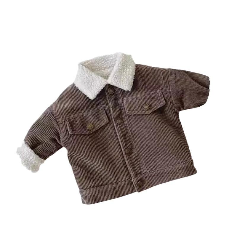 Korean Kids' Autumn Retro Lapel Cardigan - Trendy, Casual, and Loose Fit for Boys and Girls
