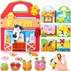 Children's Early Learning Quiet Book: Felt Farm Theme with Tear-and-Stick Activities