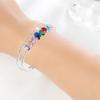 Offenes einreihiges und zweireihiges Strassarmband, Brautfarbe elastisch verstellbares Zirkonarmband Armschmuck