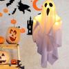 Outdoor Hanging Ghost 19.6in White Flying Ghost for Halloween Party Decorations Hanging Decor for Indoor Garden Yard