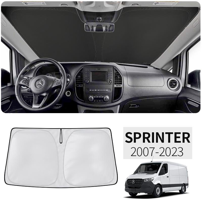 

For BENZ Sprinter Car Sunshade Umbrella Car Sun Shade Protector Parasol Summer Sun Interior Windshield Protection Silver Double Layer