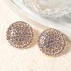 Exquisite and Trendy Fashion, Full of Diamonds, Simple Geometric Round Alloy Studs, Versatile Daily Temperament Women's Accessories