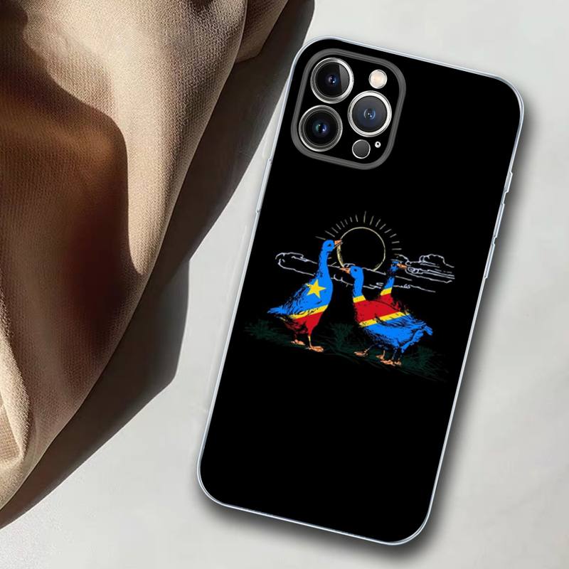 Custodia per telefono Bandiera Congo Bandiera Repubblica Democratica Silicone Morbido per iphone 14 13 12 11 Pro Mini XS MAX 8 7 6 Plus X XS XR Cover