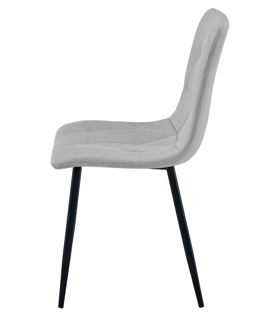 LIBRA Chair - Light Gray Fabric / Black Legs X 2