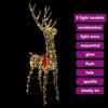 3D Reindeer 140 LEDs Warm White 128 Cm PET