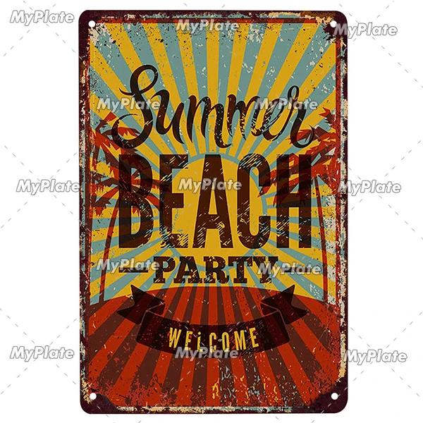 BAR Tin Sign Metal Sign Retro Plaque Home Decor Metal Vintage Man Cave Bar Pub Club Beach Wall Decoration